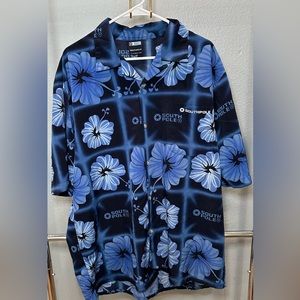 Vintage‎ South Pole Flowered Button Down Shirt (Size L)